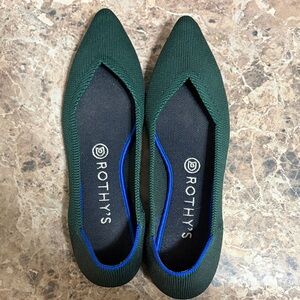Rothy's Forest Green and Blue Flats